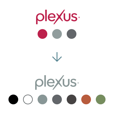 Brand colors evolution diagram